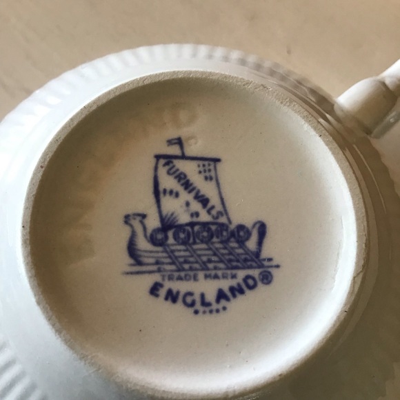 Vintage Furnivals Denmark Blue Teacup, England - Picture 5 of 5